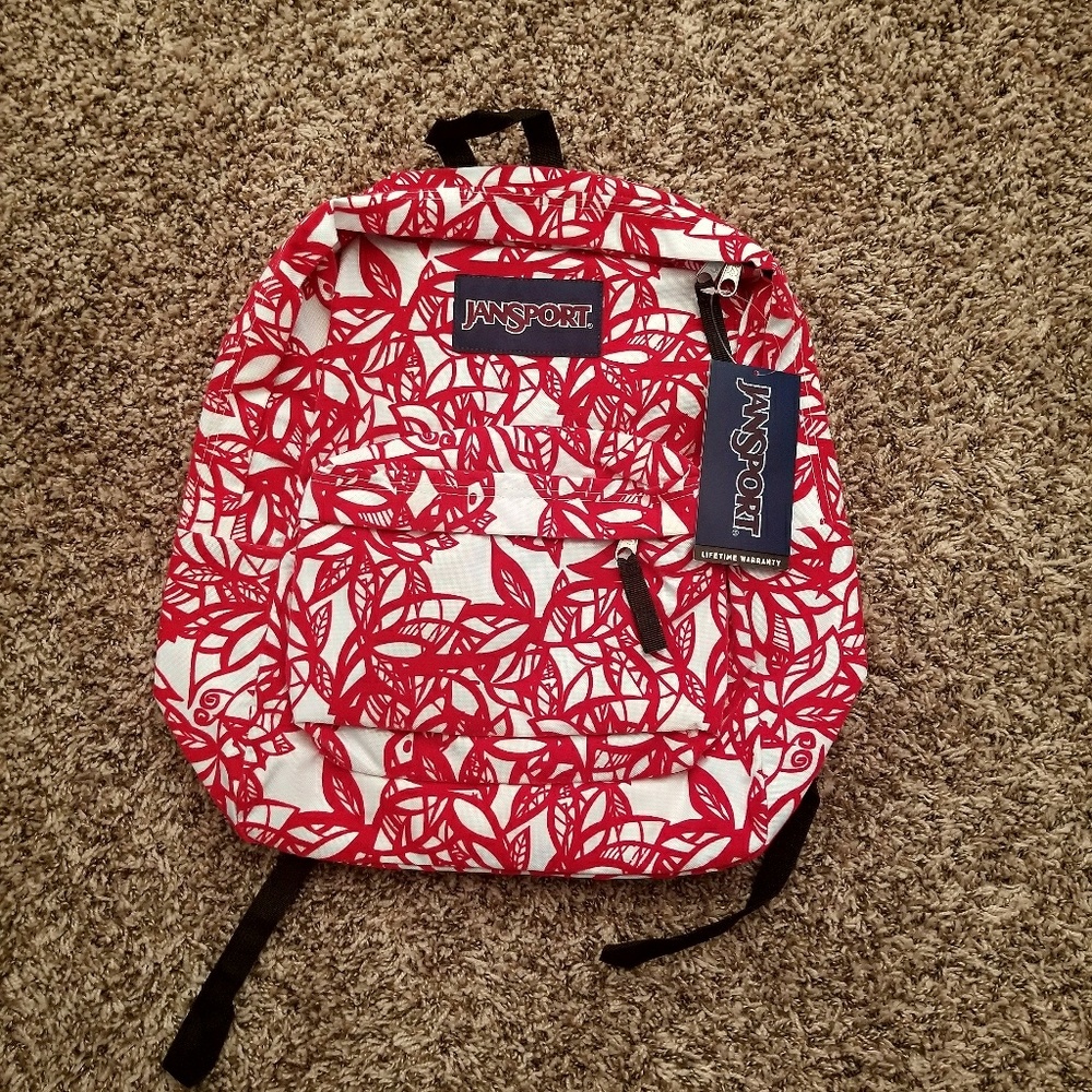 Jansport Superbreak Red Velvet Jungle Adventure
